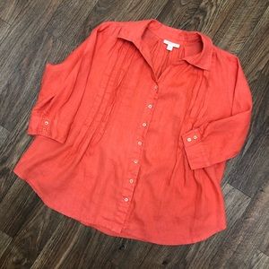 Coldwater Creek EUC Linen top, XLG